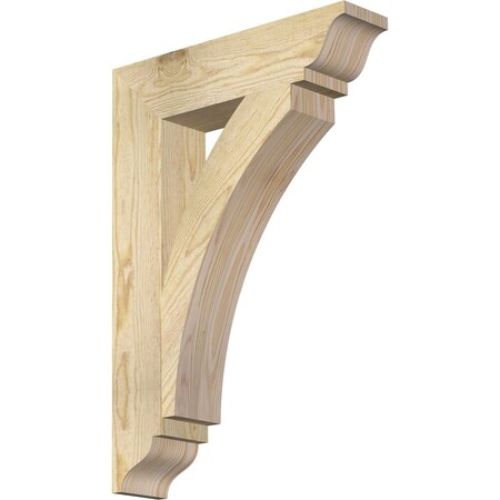 Ekena Millwork Thorton Traditional Rough Sawn Bracket, Douglas Fir, 4"W x 18"D x 26"H BKT04X18X26THR01RDF